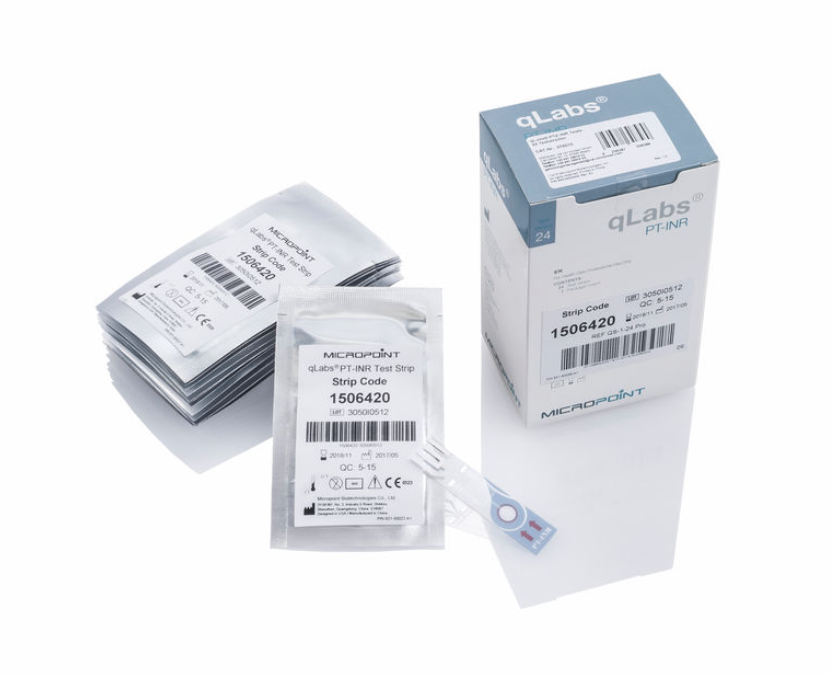 MicroPoint PTZ-INR Tests für qLabs® - 24 Teststreifen
