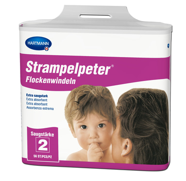 Hartmann Strampelpeter Flockenwindel Einlage - 56 Stück