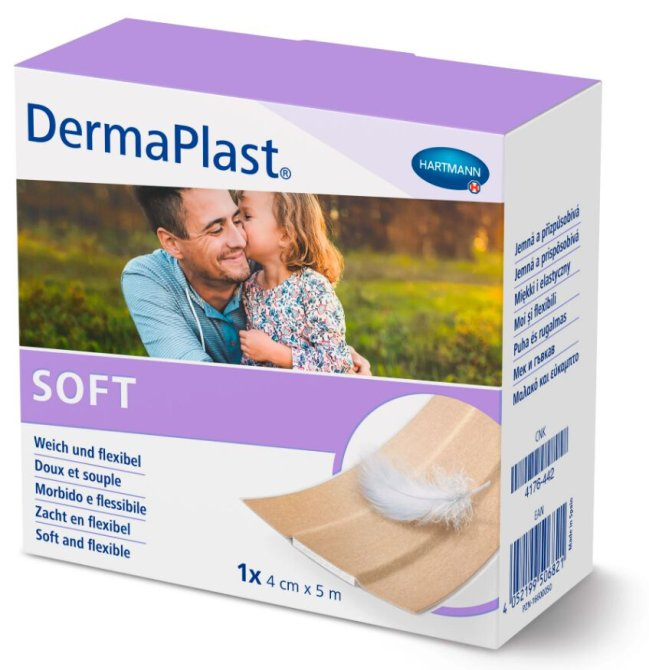 Hartmann DermaPlast® Wundpflaster SOFT | 4 cm x 5 m