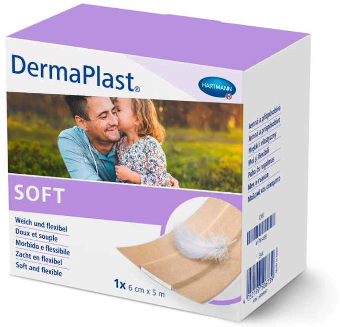 Hartmann DermaPlast® Wundpflaster SOFT | 6 cm x 5 m