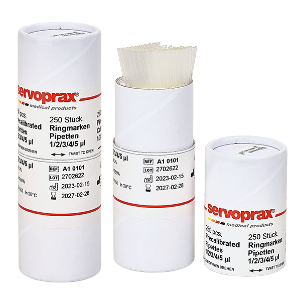 Ringmarkenpipetten (Standardgrössen) - 10 µl