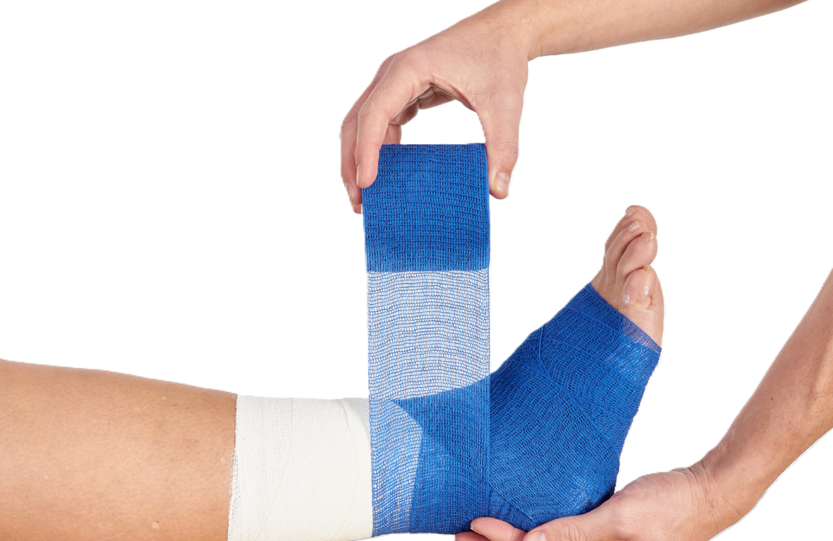 miro-haft krepp - Kohäsive, elastische Fixierbinde - 6 cm x 20m - blau - 1 Stück