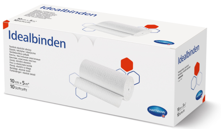Idealbinden Hartmann - 10 cm x 5 m - ohne Verbandklammern, gedehnt 5 m lang, lose in Kartons