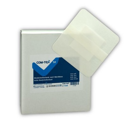 COM-Tex Plast steril, Wundschnellverband mit Kompresse 50 x 72mm, 50 Stück