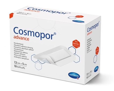 Hartmann Cosmopor® Advance Wundverband, 7,2 x 5 cm, 10 Stück