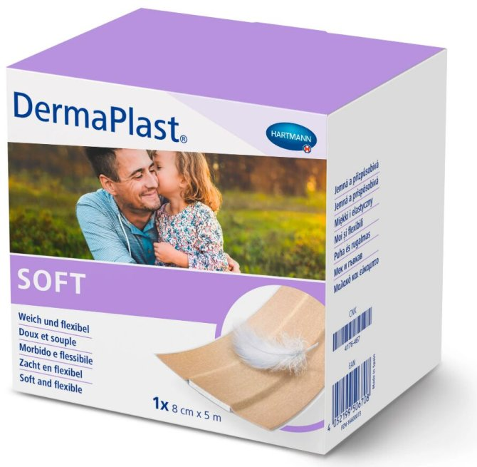 Hartmann DermaPlast® Wundpflaster SOFT | 8 cm x 5 m