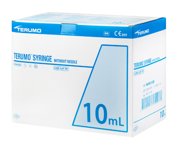 Terumo 3-teilige zentrische Spritze mit Luer/ Luer-Lock-Ansatz 10 ml