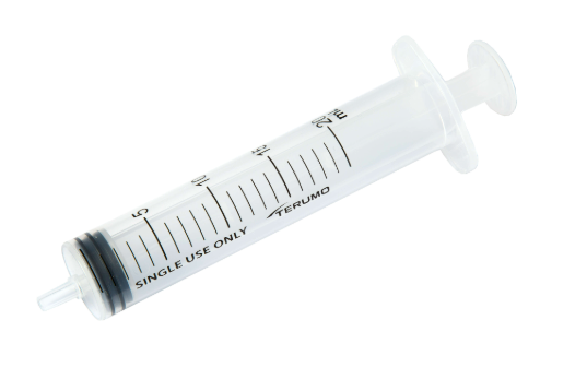 Terumo 3-teilige zentrische Spritze mit Luer-Ansatz 1 ml, Luer, mit Totraum