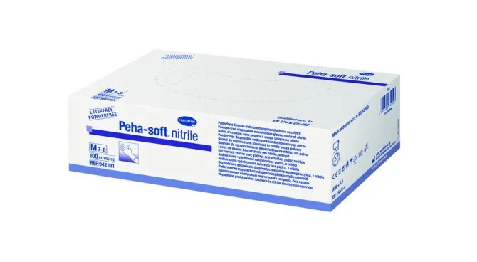 Peha-soft nitrile pf, Gr. XS, blau, 100 Stück, Untersuchungshandschuhe