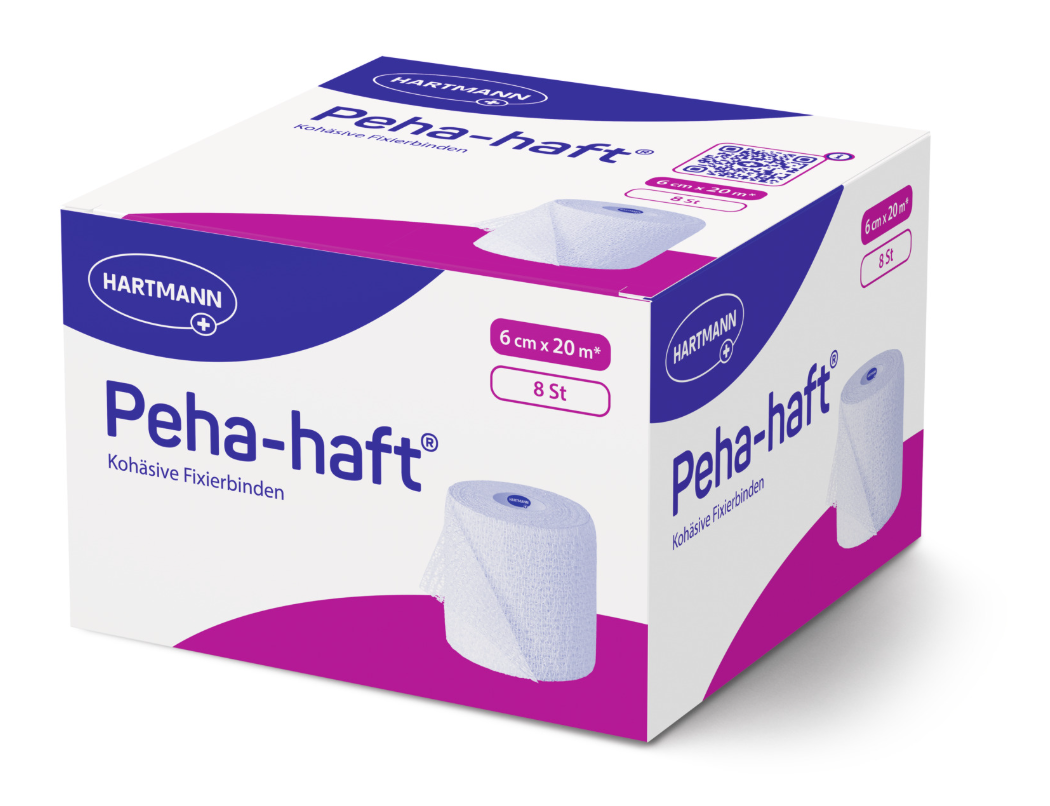 Peha-haft latexfrei Hartmann, 6 cm x 20 m, 8 Stück