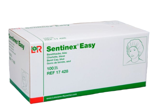 Sentinex Easy, OP-Hauben, Baretthauben, blau, 100 Stück Easy Baretthaube