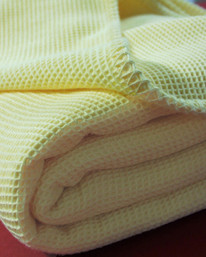 MS Waffelpiqué-Decke weiß - 100 % Baumwolle - 150 x 210 cm - 1 Stück