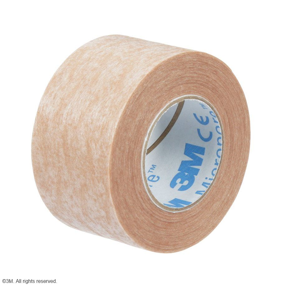 3M™ Micropore™ Hypoallergenes Vliespflaster 5 cm x 9,14 m, hautfarben - 6 Stück