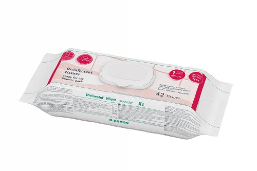 B.Braun Desinfektionstücher Meliseptol® Wipes sensitive Flow Pack XL mit 42 Tüchern