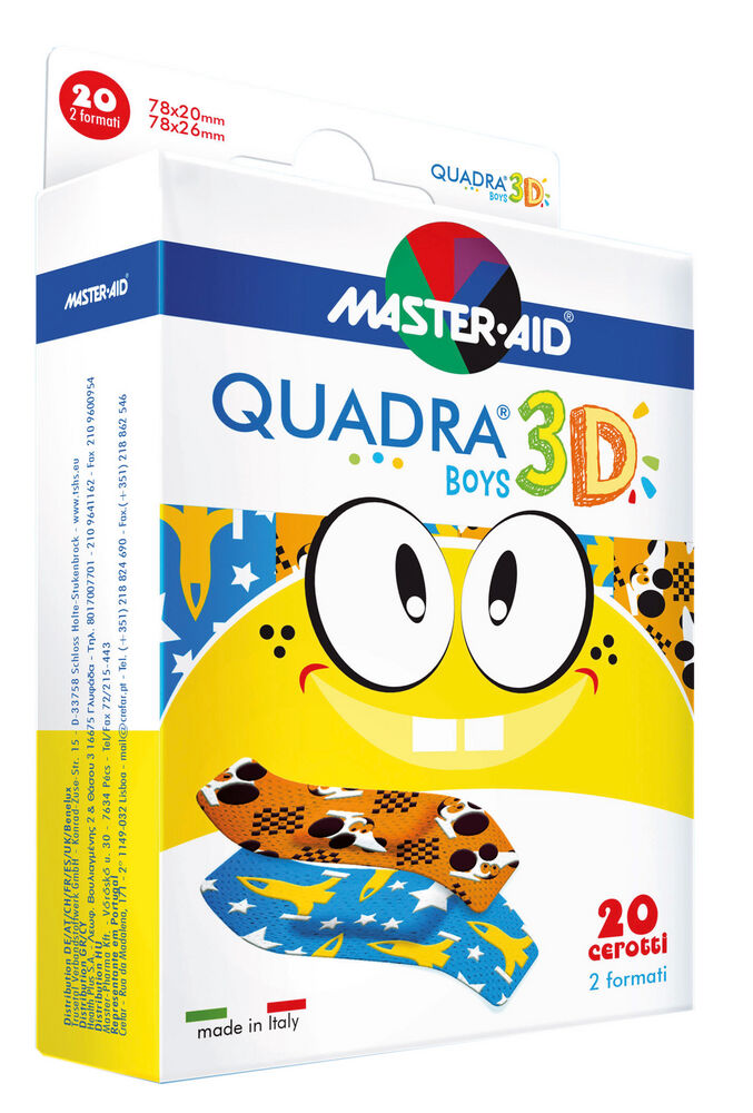 Trusetal QUADRA® 3D Boys Pflaster - 20 Stück