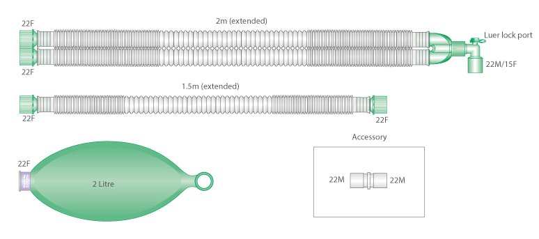 Intersurgical Compact System für Handbeatmung - 35 Stück
