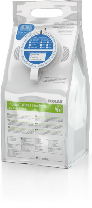 Ecolab Incidin Wipes FlexPack Vliestücher Deckelfarbe: blau