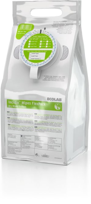 Ecolab Incidin Wipes FlexPack Vliestücher Deckelfarbe: grün