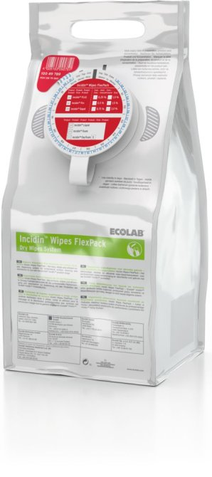 Ecolab Incidin Wipes FlexPack Vliestücher Deckelfarbe: rot