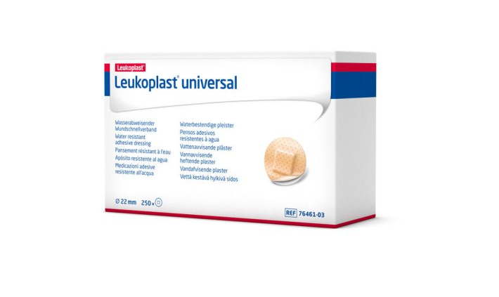 essity Verbandpflaster Leukoplast® Universal Water Resistant Ø 2,2 cm, rund, 250 Stück