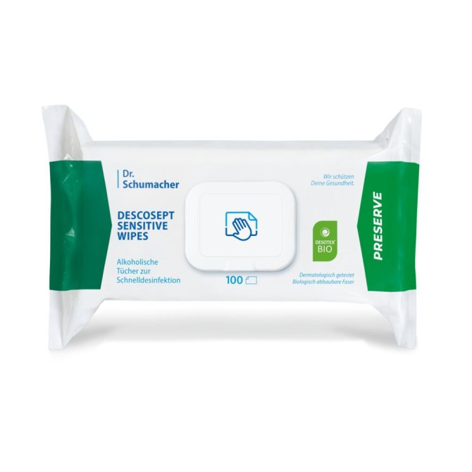 Dr. Schumacher DESCOSEPT SENSITIVE WIPES DESOTEX BIO - 100 Stück