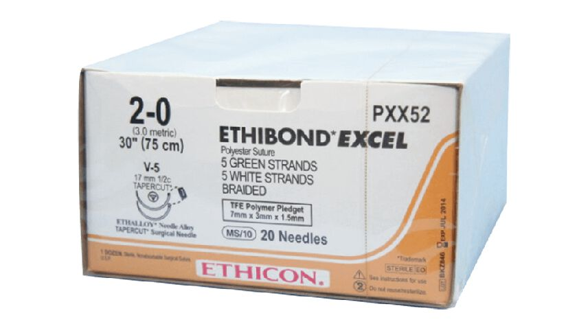 Ethicon ETHIBOND EXCEL Nahtmaterial OS4, 0,75 cm, grün - 36 Stück