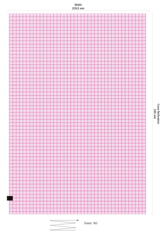 EKG-Papier für Cardioline ECG 200+ - 10 Stück