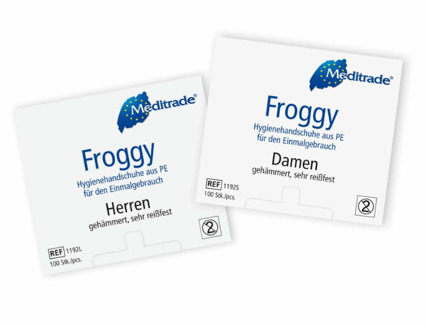 Froggy PE-Hygienehandschuhe, puderfrei, Gr. L,  Herren, 100 Stück, 1 PACK