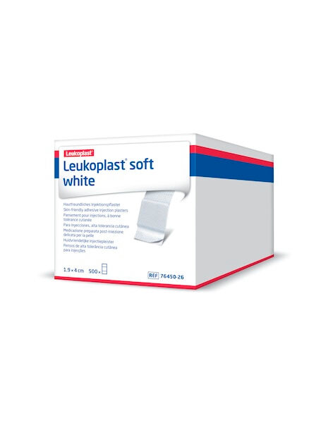 Leukoplast soft white, Injektionspflaster, 19x40 mm, 500 Strips,