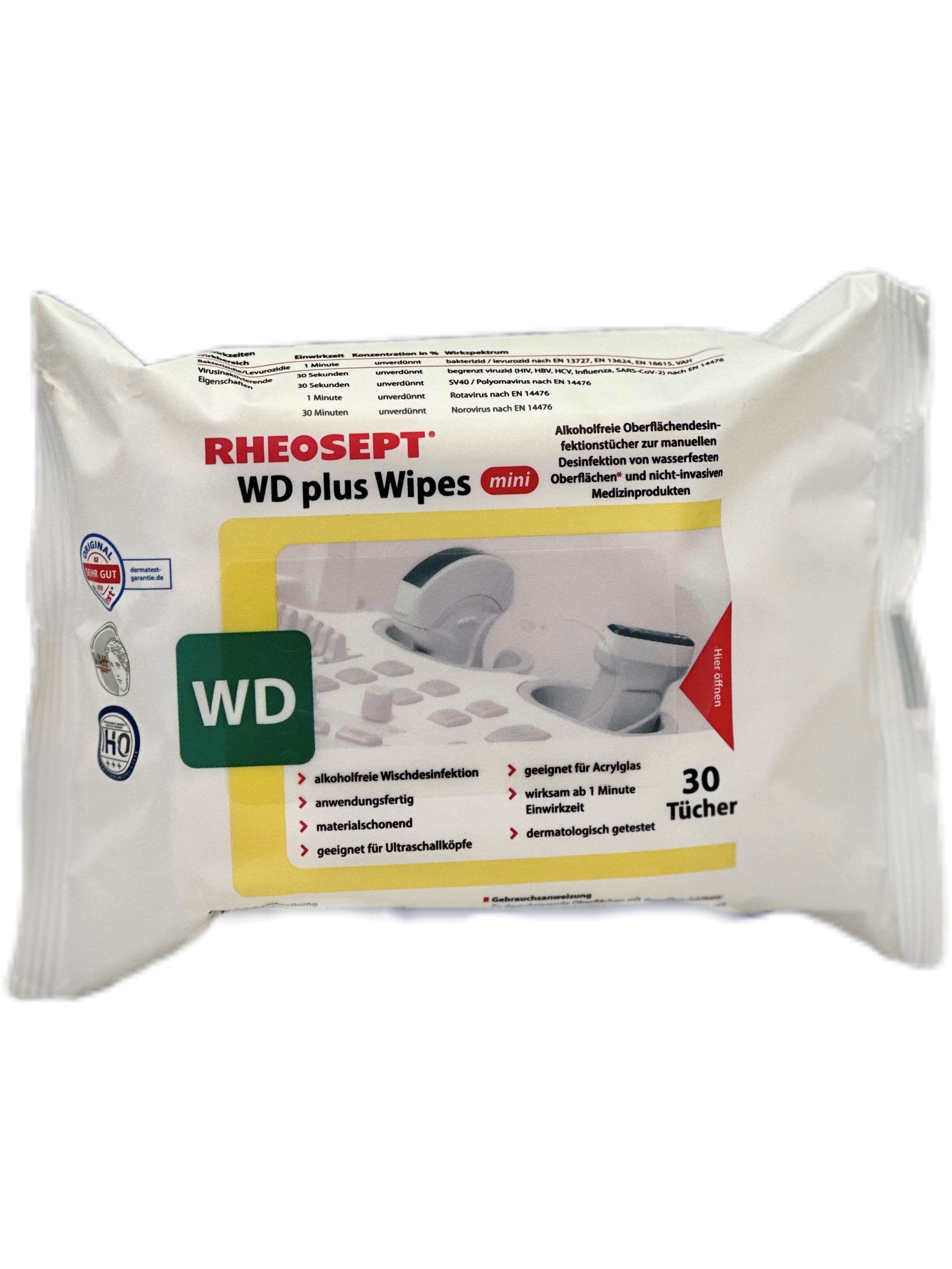 RHEOSEPT-WD plus Wipes Desinfektionstücher mini 18 x 20 cm