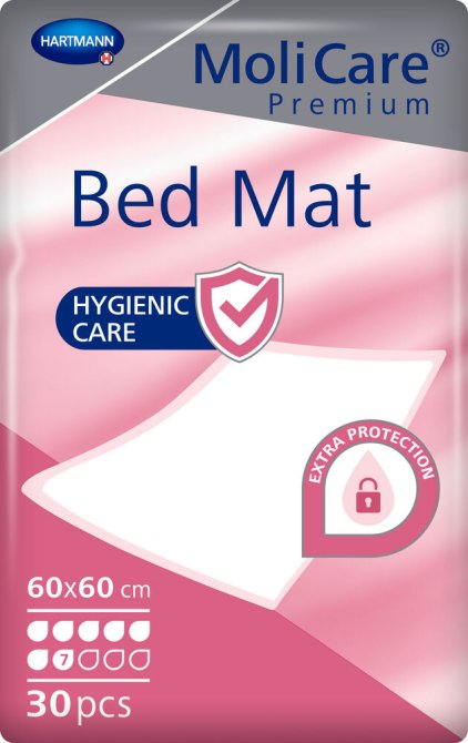 Hartmann MoliCare® Premium Bed Mat Bettschutzeinlagen Saugstärke: 7 Tropfen, 60 x 60 cm - 30 Stück