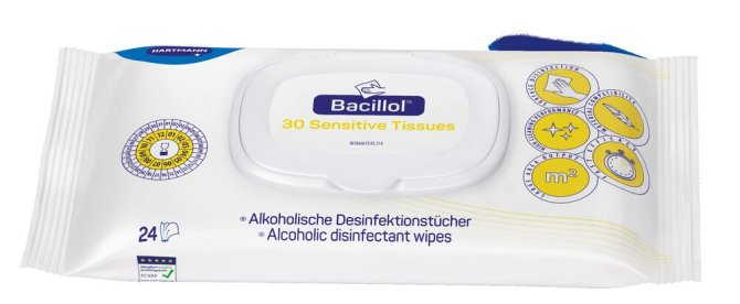 Bacillol 30 Sensitive Tissues - Flow-Pack - 18 x 20 cm, 24 Stück