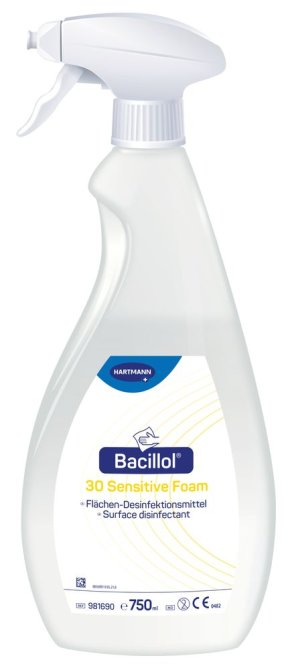 Bacillol 30 Sensitive Foam - 750 ml Flasche, inkl. Schaumsprühkopf