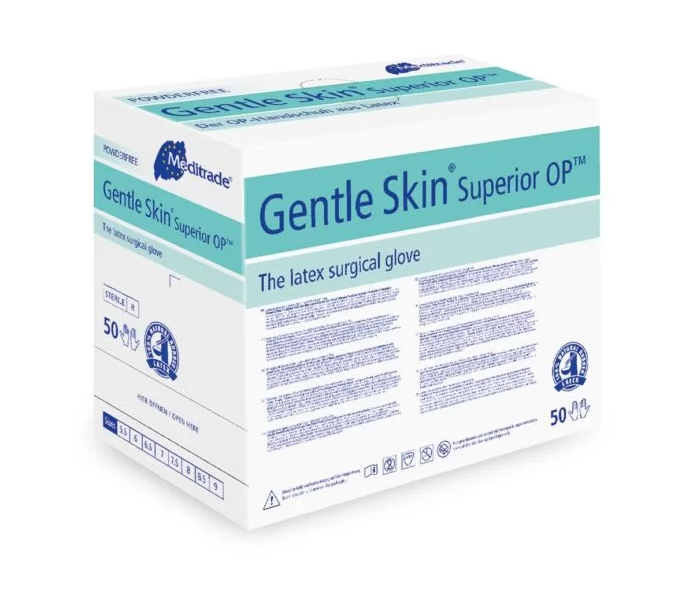 Meditrade Gentle Skin Superior OP-Latexhandschuhe - Gr. 5,5 - 50 Paar