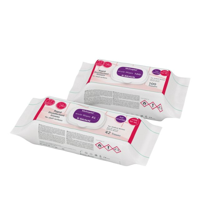 B. Braun Meliseptol® acute Wipes Flow Pack 100 - 18 x 20 cm - 100 Stück