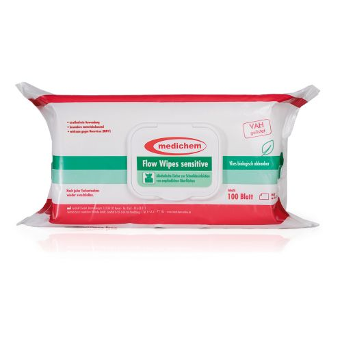 medichem Flow Wipes sensitive, 100 Stück