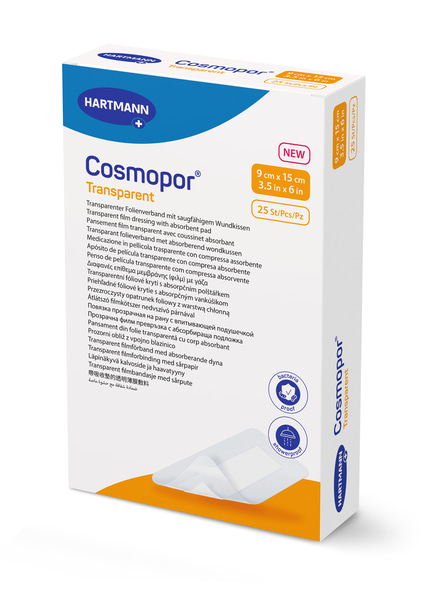 Hartmann Cosmopor® transparent Folienverband 9 x 15 cm, 25 Stück 