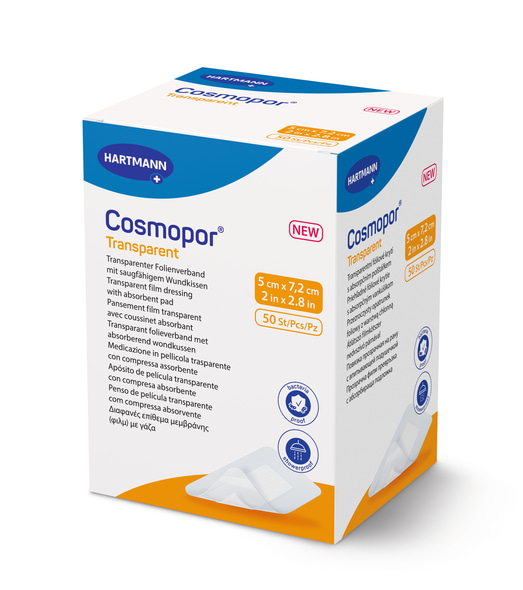 Hartmann Cosmopor® transparent Folienverband 5 x 7,2 cm, 50 Stück