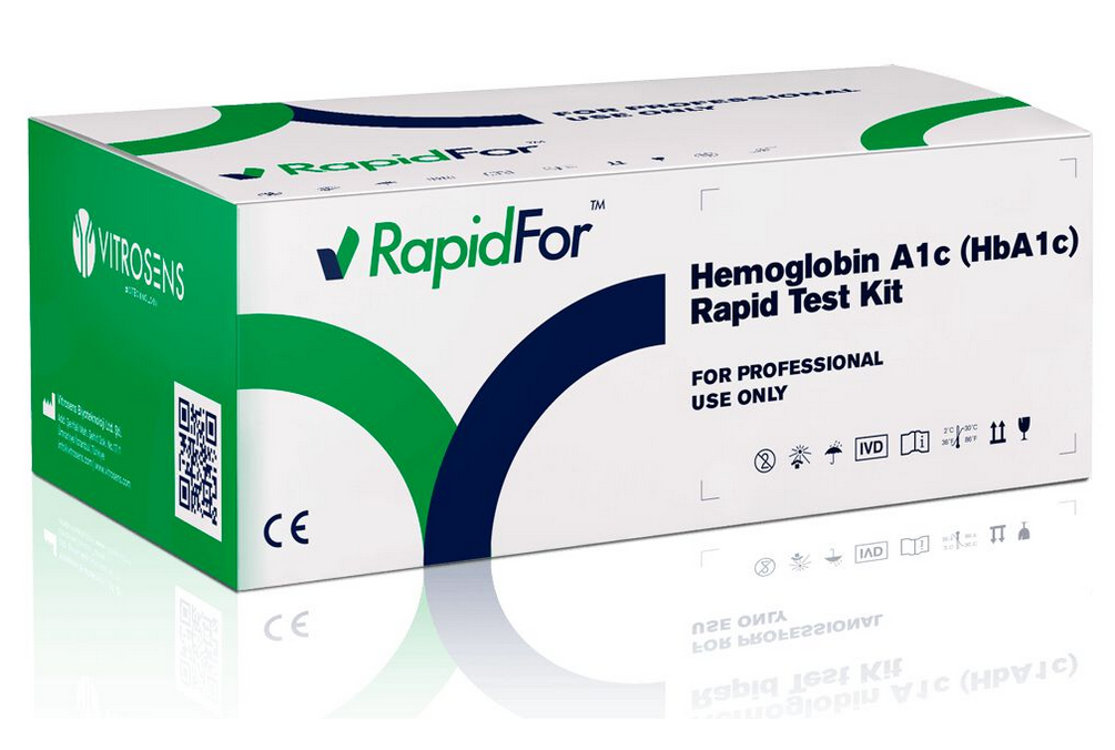 Vitrosens RapidFor Hemoglobin A1c (HbA1c) Testkassetten - 25 Stück