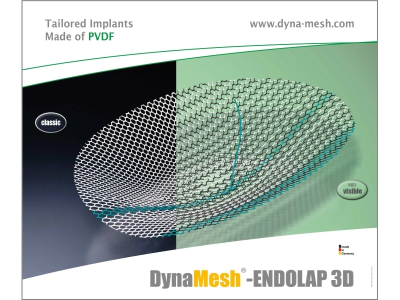 Dahlhausen DynaMesh®-ENDOLAP 3D Netzimplantat 10 x 15 cm  - 3 Stück