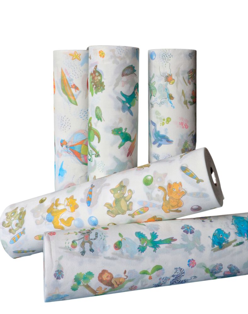 Meditrade Rollicel® Ärztekrepp 2-lagig Kids Edition - 50 cm x 46 m - 9 Rollen