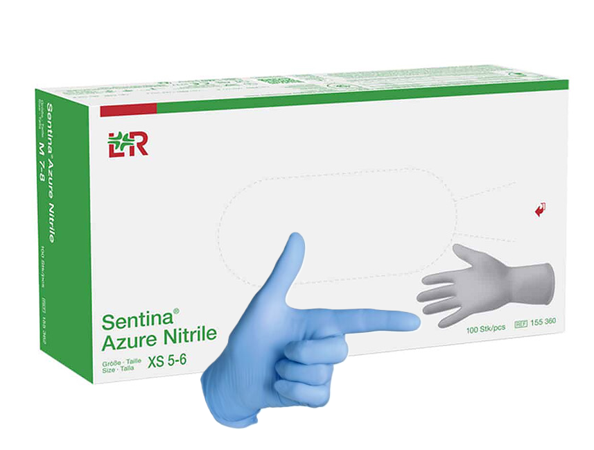Lohmann & Rauscher Sentina Azure Nitrile Gr. M - 100 Stück