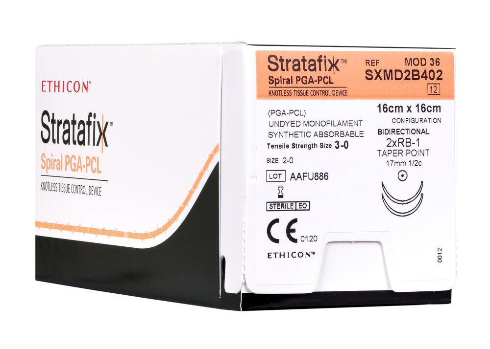 Ethicon STRATAFIX™ SPIRAL PGA-PCL bidirektional selbstsicherndes Nahtmaterial 2 x FS1, 3-0, 60 cm - 1 Pack  á  12 Stück