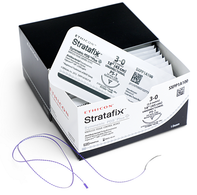 Ethicon STRATAFIX™ Symmetric PDS™ Plus unidirektional selbstsicherndes Nahtmaterial OS6, 1, 60 cm - 12 Stück