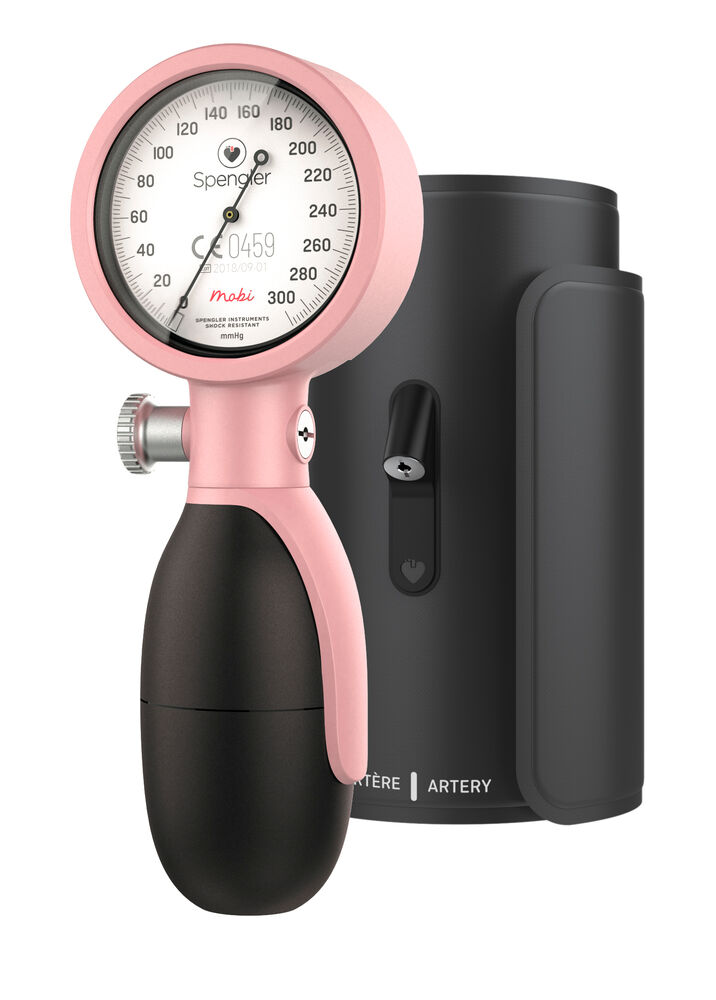 Spengler MOBI Blutdruckmessgerät mit Manschette Gr. M Puderrosa 