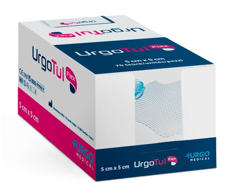 UrgoTül Flex Gazewundauflage 5 x 5 cm, 70 Stück 