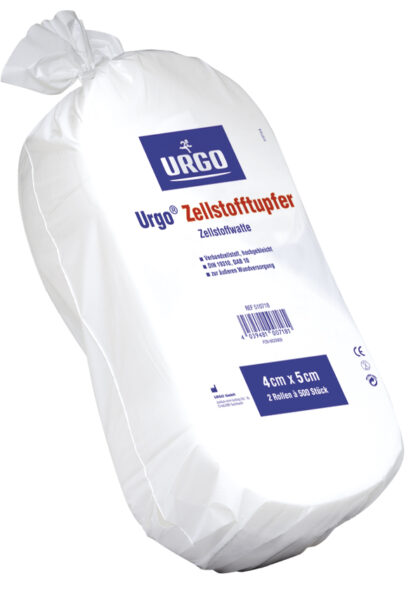 Urgo - Zellstofftupfer - unsteril - 4 x 5 cm - 2 x 500 Stück 