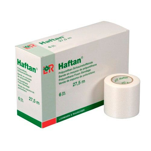 Lohmann & Rauscher Haftan Schaumstoffbinde - 7 cm - 6 Stück