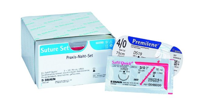 B. Braun Praxis-Naht-Set S - Nadel-Faden Mix - 24 Stück