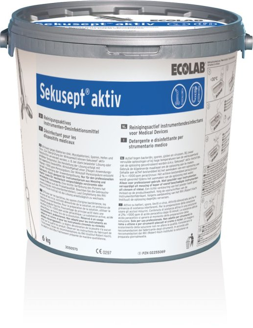 Sekusept Aktiv Instrumentendesinfektion - 6 kg Eimer mit Messlöffel